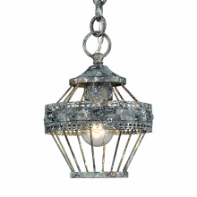  7856-M1L VP - Wry Lighting Ferris 1-light Pendant in Blue Verde Patina