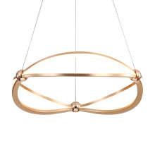 7916-19 AGL - Wry Lighting Spirale Integrated LED 19in Chandelier in Anodized Gold