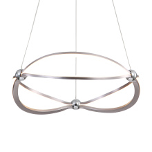  7916-19 SNC - Wry Lighting Spirale Integrated LED 19in Chandelier in Satin Nickel