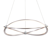  7916-24 SNC - Wry Lighting Spirale Integrated LED 24in Chandelier in Satin Nickel