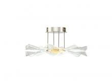  8046-SF LG - Vetrina LED 1-Light Semi-flush in Light Gold with Clear Glass Shade