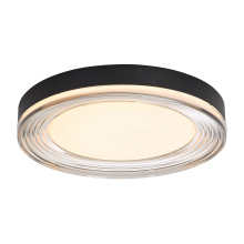  9518-16 SNB-SMK - Wry Lighting Ondulada Integrated LED 16in Flush Mount in Sand Black and Smoky Acrylic