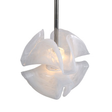  9608-2P PN - Golden Lighting Glacier Integrated LED Pendant in Polished Nickel