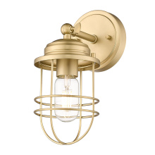  9808-1W BCB - Golden Lighting Seaport 1-light Wall Sconce in Brushed Champagne Brass