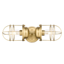  9808-2W BCB - Golden Lighting Seaport 2-light Vanity in Brushed Champagne Brass