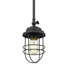  9808-M1L BLK - Golden Lighting Seaport 1-light Pendant in Matte Black