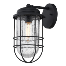  9808-OWM NB-SD - Golden Lighting Seaport 1-light 6in Outdoor Wall in Natural Black