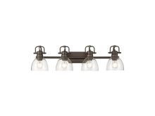  3602-BA4 RBZ-CLR - Duncan 4-Light Bath Vanity in Rubbed Bronze with Clear Glass