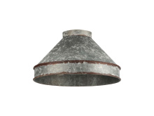  0877-FM ABI-GV - Jasper Flush Mount in Antique Black Iron with Galvanized Steel