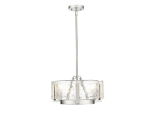  3164-3 PW-HWG - Aenon 3-Light Chandelier in Pewter with Hammered Water Glass