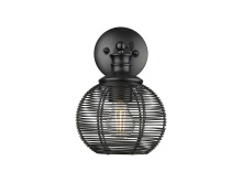  6802-1W BLK - Calypso 1 Light Wall Sconce in Matte Black with Matte Black Shade