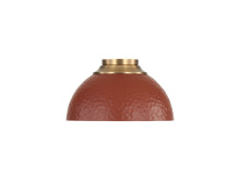  6950-FM MBS-RC - Shepard 3-Light Flush Mount in Modern Brass with Russet Clay