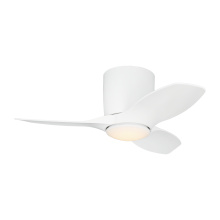  3TTHR32RZWD - Titus 32 Hugger LED Ceiling Fan in Matte White with Matte White Blades and Light Kit