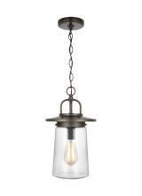  6208901EN7-71 - Tybee casual 1-light LED outdoor exterior ceiling hanging pendant in antique bronze Finish