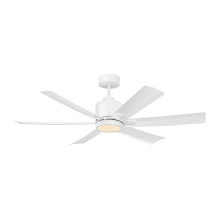  6FLSM52RZWD - Flera Smart 52 LED Ceiling Fan in Matte White with Matte White Blades