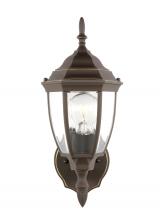  88940-71 - Bakersville traditional 1-light outdoor exterior round wall lantern sconce in antique bronze finish