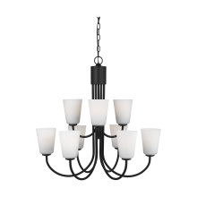  GLC1139MBK - Miles Nine Light Chandelier