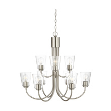  GLC1169BS - Miles Nine Light Chandelier