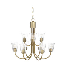  GLC1169SB - Miles Nine Light Chandelier