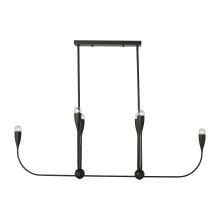  GLC1226MBK - Maya Six Light Linear Chandelier