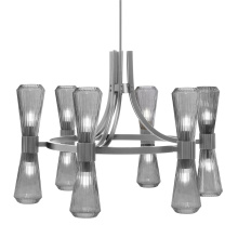  4806-GP-882 - Everleigh 12 Light Chandelier Shown in Graphite Finish with 4" Smoke Glass