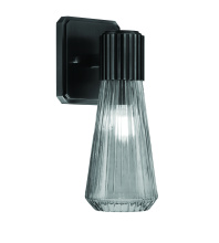  4821-MB-882 - Everleigh Wall Sconce Shown in Matte Black Finish with 4" Smoke Glass