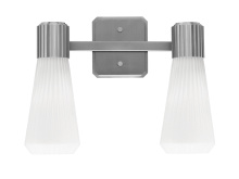  4822-GP-881 - Everleigh 2 Light Bath Bar Shown in Graphite Finish with 4" White Glass
