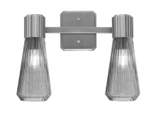  4822-GP-882 - Everleigh 2 Light Bath Bar Shown in Graphite Finish with 4" Smoke Glass