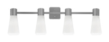  4824-GP-881 - Everleigh 4 Light Bath Bar Shown in Graphite Finish with 4" White Glass
