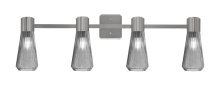  4824-GP-882 - Everleigh 4 Light Bath Bar Shown in Graphite Finish with 4" Smoke Glass