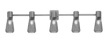  4825-GP-882 - Everleigh 5 Light Bath Bar Shown in Graphite Finish with 4" Smoke Glass