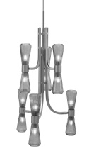 4846-GP-882 - Everleigh 12 Light Chandelier Shown in Graphite Finish with 4" Smoke Glass