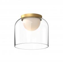  FM52508-BG/CL - Cedar 8-in Brushed Gold/Clear LED Flush Mount