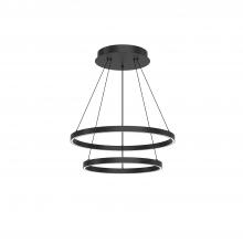  CH87224-BK-UNV-010 - Cerchio 24-in Black LED Chandeliers