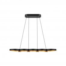  LP90838-BK/GD-UNV - Maestro 38-in Black/Gold LED Linear Pendant