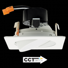  EL446HLCT5W - 4" SQR LED GMBL INSRT 120VDIM 1000LM 5CCT