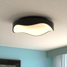  C0323 - Bowen 16.5-in. W LED Flush Mount Textured Black
