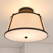  C0329 - Marion 13-in. 2 Light Semi-Flush Mount Matte Black