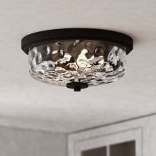  C0335 - Northlake 13-in. W 2 Light Flush Mount Matte Black