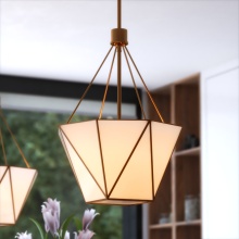  P0439 - Burnett 16-in. W 3 Light Pendant Muted Brass