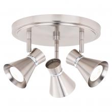  C0219 - Alto 3L LED Directional Ceiling Light Brushed Nickel and Chrome