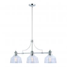  H0221 - Beloit 3L Linear Chandelier Satin Nickel