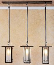  FICH-9L/3Y-BZ - 9" franklin long body 3 light in-line chandelier