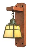  AWS-1EGW-BK - a-line mahogany wood sconce without overlay (empty)