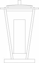  BRC-10CLR/CS-AB - 10" brighton column mount