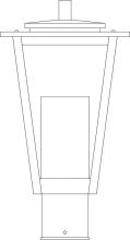  BRP-8CLR/CS-BK - 8" brighton post mount