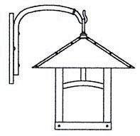  EB-16AGW-BK - 16" evergreen wall mount with classic arch overlay