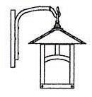  EB-9AGW-BK - 9" evergreen wall mount with classic arch overlay