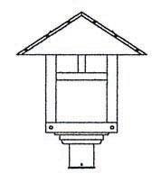  EP-16SFGW-BK - 16" evergreen post mount with sycamore filigree