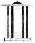  ETC-11GWC-BK - 11" etoile column mount